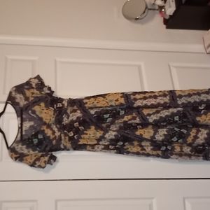 Able the Lable patchwork full skirted boho dress